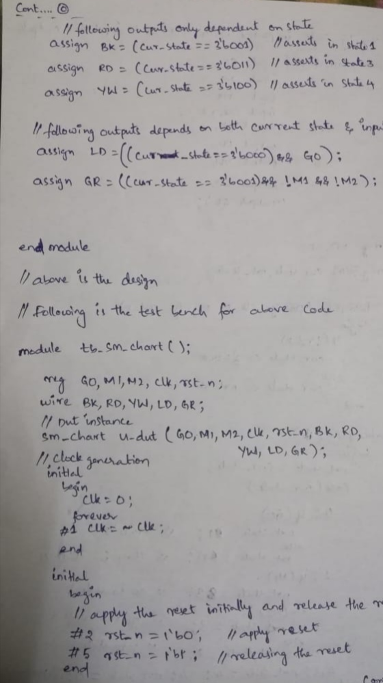11 following outputs only dependent on state assign Bk = (cur-state == 36001) lasserts in state 1 assign RD = (Cur-state == 3