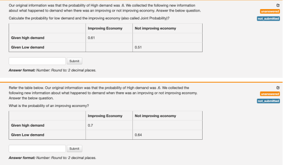 Our original information was that the probability of High demand was .6. We collected the following new information about wha