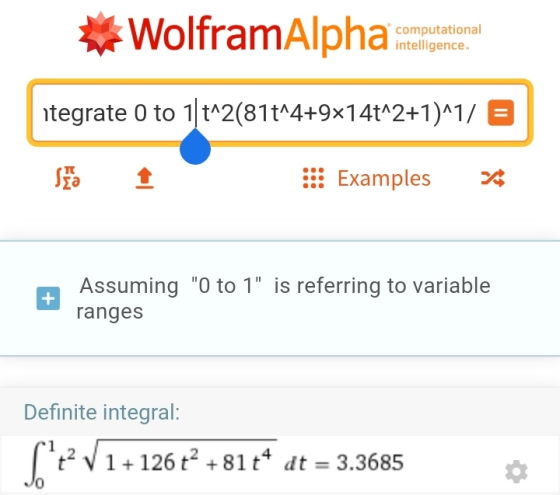 Wolfram Alpha computational intelligence itegrate 0 to 11t 2(81t^4+9x14t^2+1)^1/ 6 SES Examples Assuming 0 to 1 is referrin