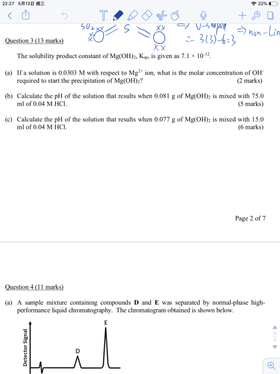 22%D 22:27 513 395 5 - Question 3 (13 marks) TODO of ☺ ☺ + B Uzxy , s xx = -snapped = non-lin 7 i 363)-6=3 The solubility pr