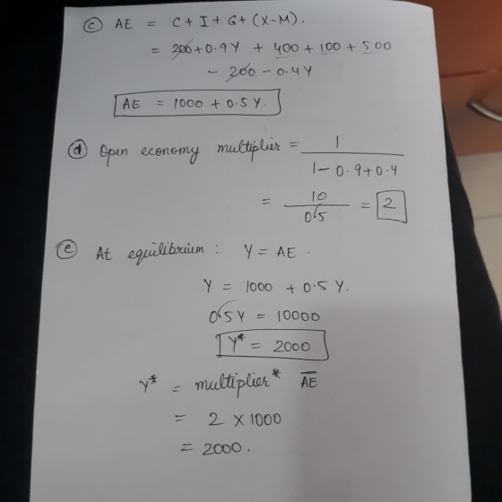 @) С+1tG+(X-M) , AE ご +0.9y + 400 +100+S00 ,200-о, чу AE = 1000+0.Sy ecenemy multtiolier こ12 0 5 OS Y = 10000 2000 AE 2 x1000