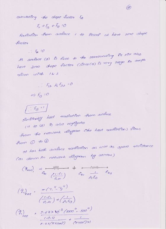 calculating the shape factoo Fine F + F, 2 + F, 3 =0 Radiation from surface a to Etself we have zero shape factor :: Foro As