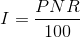 I= PNR 100