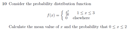 0 elsewhere Calculate the mean value of r and the probability that 02