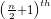 _{\left ( \frac{n}{2} +1\right )^{th}}