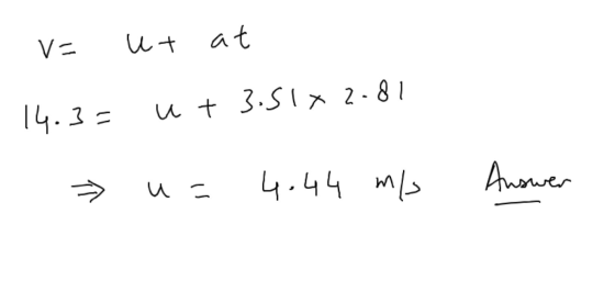 v= ut at 14u t 3.SIx 2. 8 I ラu-