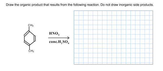 Draw the organic product that results from the fol
