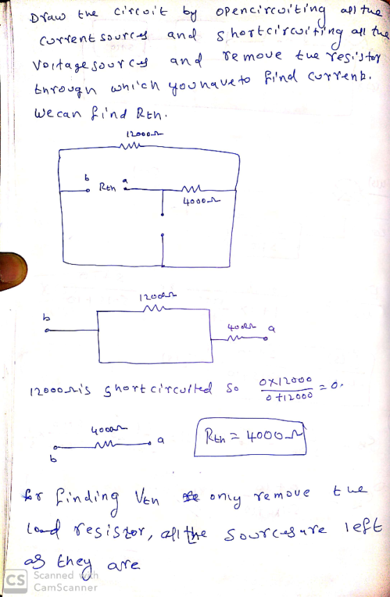 Draw the circuit by opencircuiting all the corrent sources and short circuiting all the Vortage sources and remove the resist