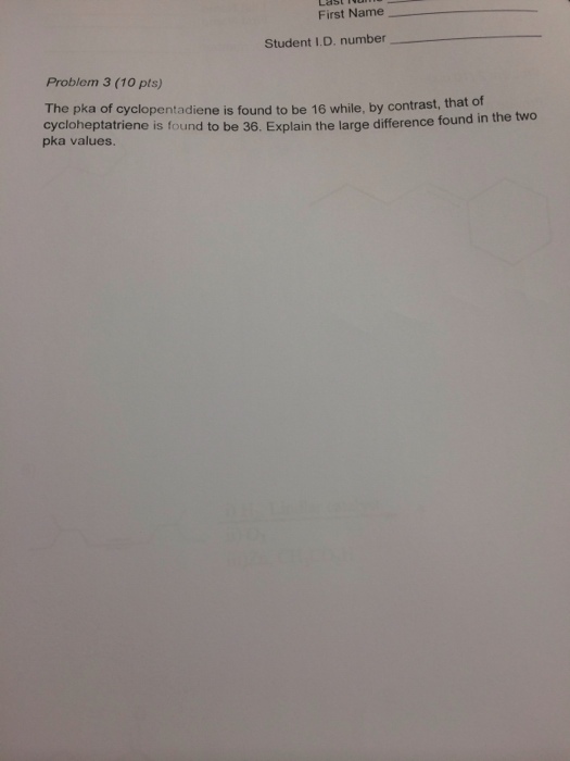 The pka of cyclopentadiene is found to be 16 while