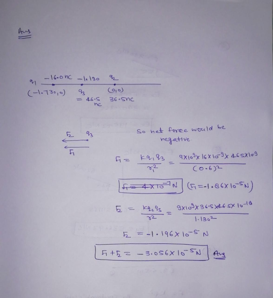 町 nc So het frce would be negaive Fi Co-62 1.130 =-1 . 196x10-s N