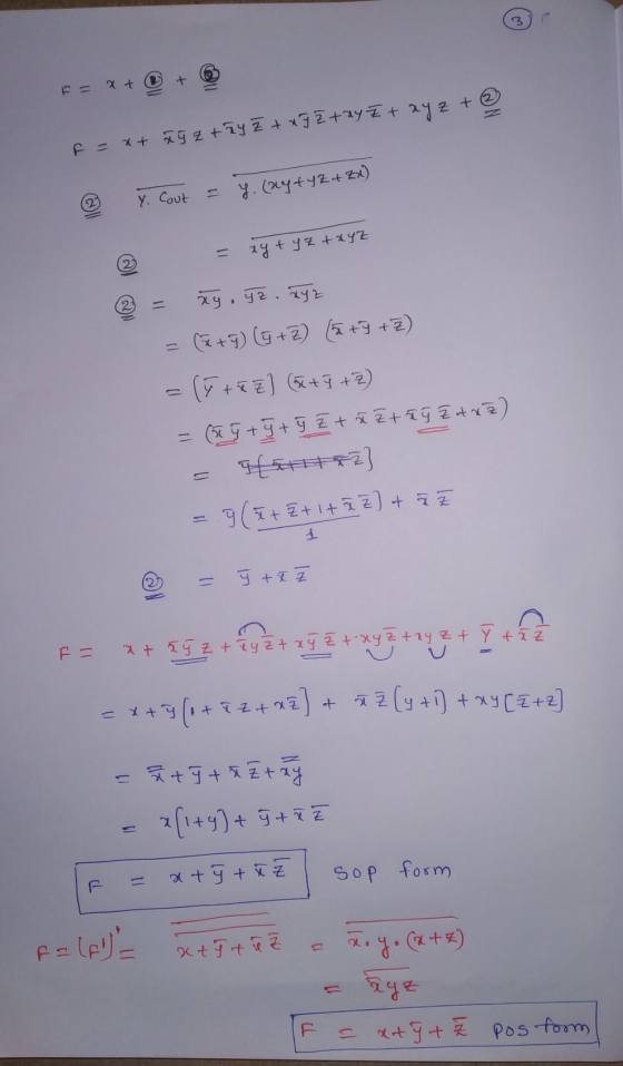 + 2 F = x+ łý z + 2y Z + x 9 žtay Etayz 11 @ y. cout = y. By+ y2 + 2x) = xy + yz txyz ③ = xy, Jz. xyz = (x+5) (+2) (a +3 +Z)