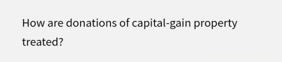 How are donations of capital-gain property treated?