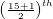 _{\left ( \frac{15+1}{2} \right )^{th}}