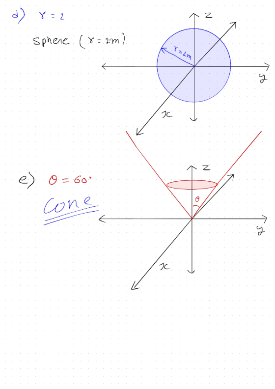 cone e) 0 = 60 17 / sphere (8= 2ml 2.V...............25 d. (p.