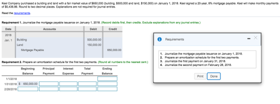 Keel Company purchased a building and land with a fair market value of $650,000 (building, $500,000 and land, $150,000) on Ja
