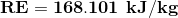 \mathbf{RE=168.101\ kJ/kg}