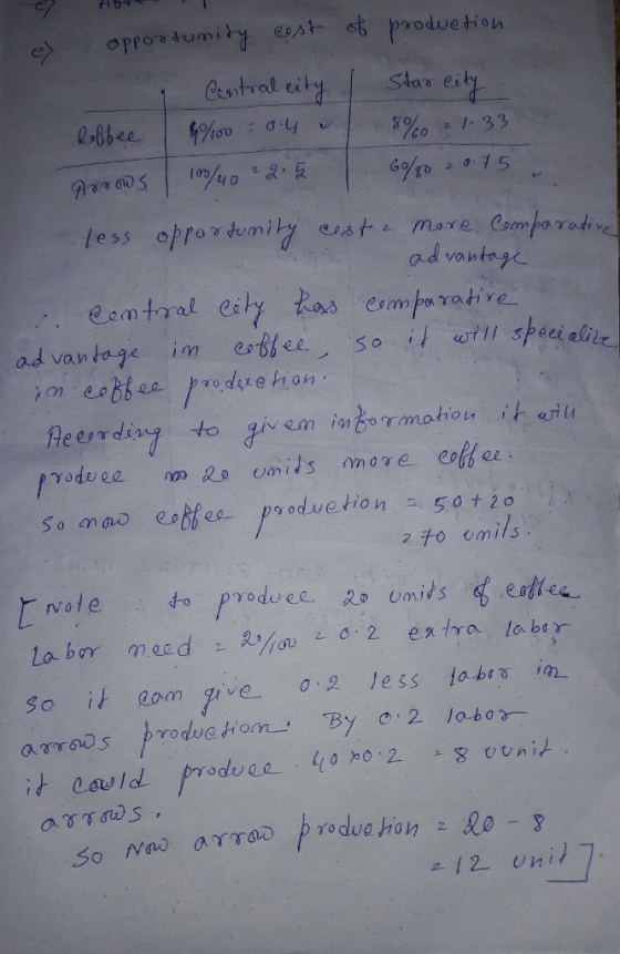 as e ad vantat ad vantoje i ebee so sai rodv ee So mao eoffea produetion 5ot 2o z to omils so it eom give 2 less labes in e12 uni