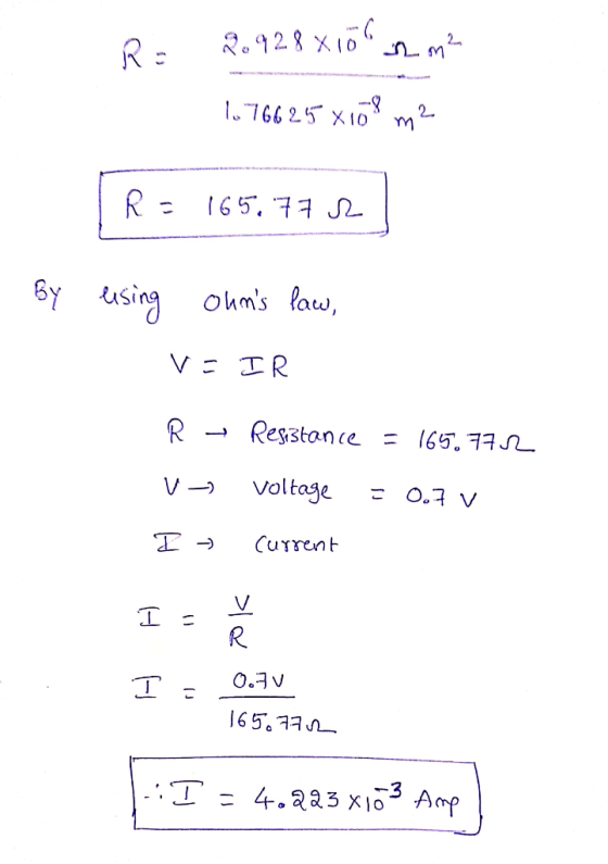 -9 1.16625 X10 m Sy using okms lau, T → Current ,. T.: 4.aa3x1-3 Amp