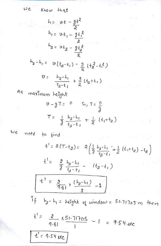 we Khow that Q. height we need to bind hrt.. .낮 li rt,)-4) t: atr.tg): 1.8l t: 954 gec