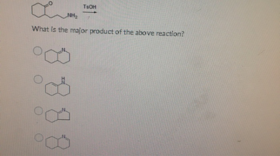 TSOH NH2 What is the major product of the above reaction?
