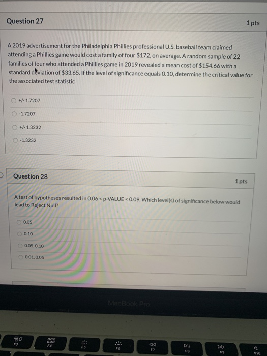 Question 27 1 pts A 2019 advertisement for the Philadelphia Phillies professional U.S. baseball team claimed attending a Phil