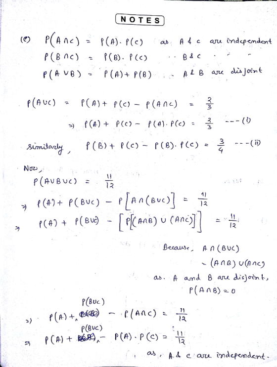 NOTE S 4 l1 AP(Buc) I2 (An) c) PBuc) 2)
