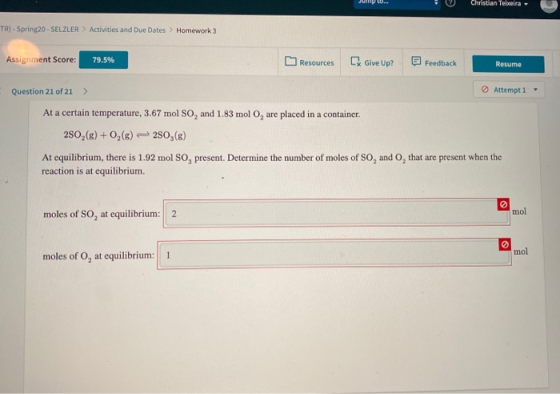Jump to. Christian Teixeira- TR) - Spring20 - SELZLER> Activities and Due Dates > Homework 3 Assignment Score: 79.5% G Give U
