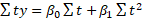 Σty = βο Σt +βι Σt2-