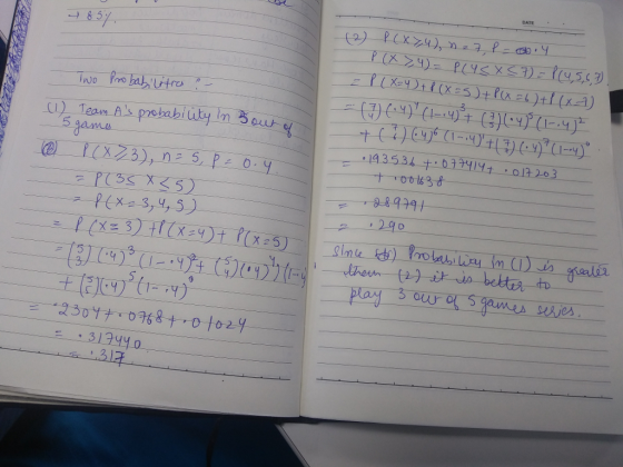DATE --) 85 TeamAs probability ir 8999 4 o
