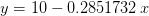 y = 10-0.285 1732.r