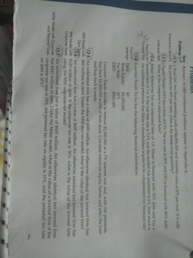 re PIUDICUS Easy Answers to add numbered problems appear in Appendix A Problem 1-7 12 . Kirk h asid operating costs of $4,800
