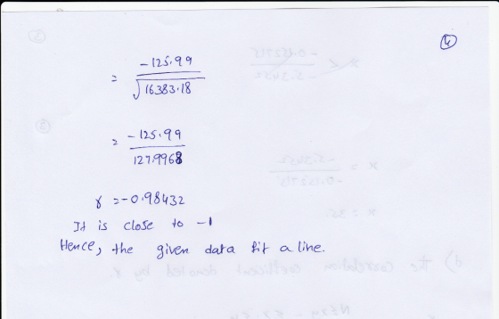 29 (6383.18 -2S.19 2 1277963 0 8432 J4 is close to I Hence the gven data t a Une.