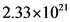 2.33x1021
