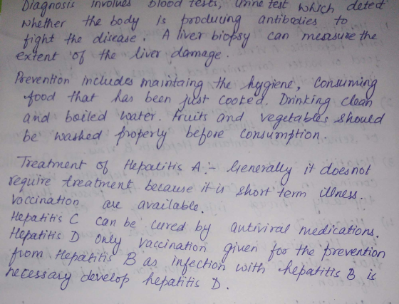 bagnosi involmed bioea ei,n tech deted whether the body is prvduing antibeliesto ht the ditease A liver biopsy can measure the food that has been ust cooted Dinking cloah and boiled oater. uih and vegetabus houid Treatmenth fepatirs ALeneraty it doesnof require treatment because it-U 8 hort-term U0nex Va ccinaton available Hepatiths C can be Curea by autivir medications HopatitsD Only accinatonen o the preventior