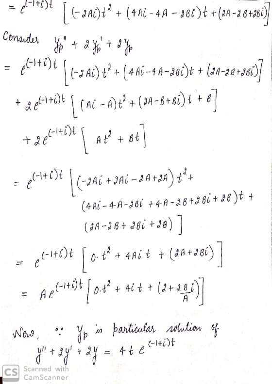 = elitist (-dac)t? + (+-4A – 366)+ +(29 -26+81) Coneider Yo + 2y/ + og = CM2)t | (+264) £® + (4 10 –44-20i)t + (24-28+381)]