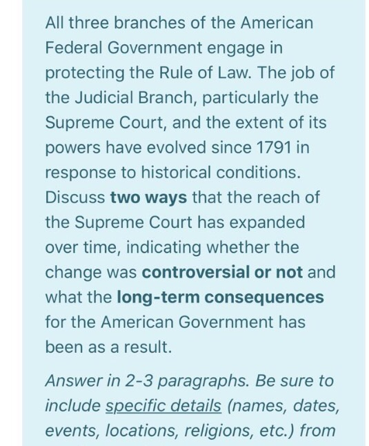 All three branches of the American Federal Government engage in protecting the Rule of Law. The job of the Judicial Branch, p