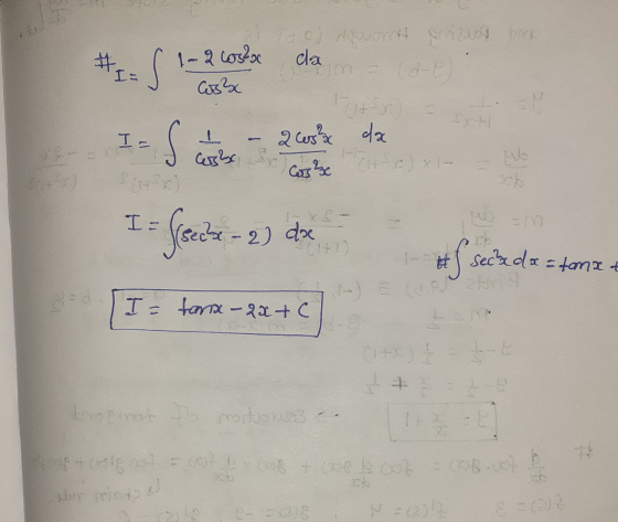 Jopon be 2 cos2x da n - - Cos²x Sh – xos (HR) x1 tuo ch 4 ) In fatis - Quote da I = Sees - 2) dx wand # sechada tonat 2 Ir ta