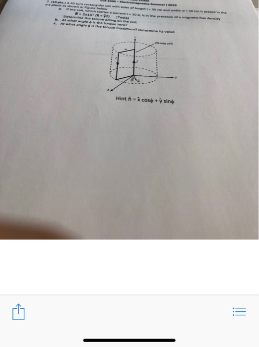 re plane as shown in ular eol w sides of ength t 30 cm ad wd w-30 cm is placd in the s a currenti-20 A. s in the oresence of