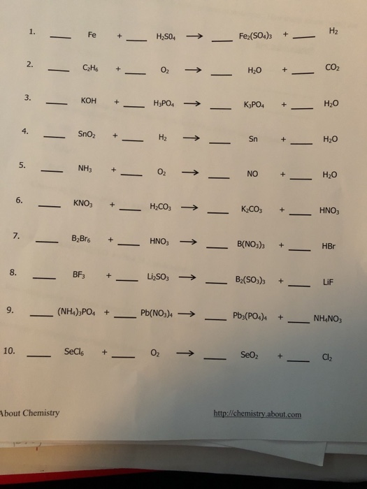 H2 -Fe Fe2(SO4)3 + 02 H2O CO2 3. кон KPO H2o 4. SnO2 _ H2 → Sn H20 5. NH3 02 NO + 6. KNO3+ K2CO3 + HNO 7. HNO3 → -HBr 8. BF3