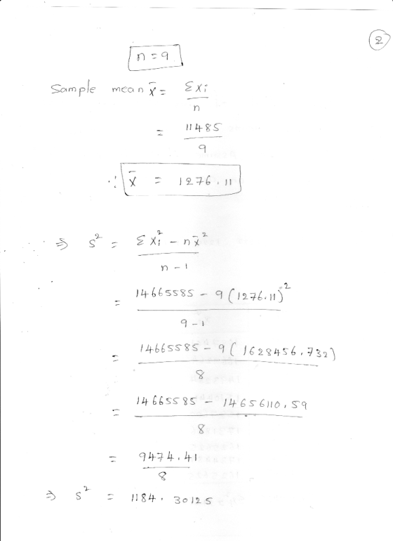 2 Sample meon Ex aim ple mea n X 9 2 466558s-9 (246.11 3 9474.4 3 2-
