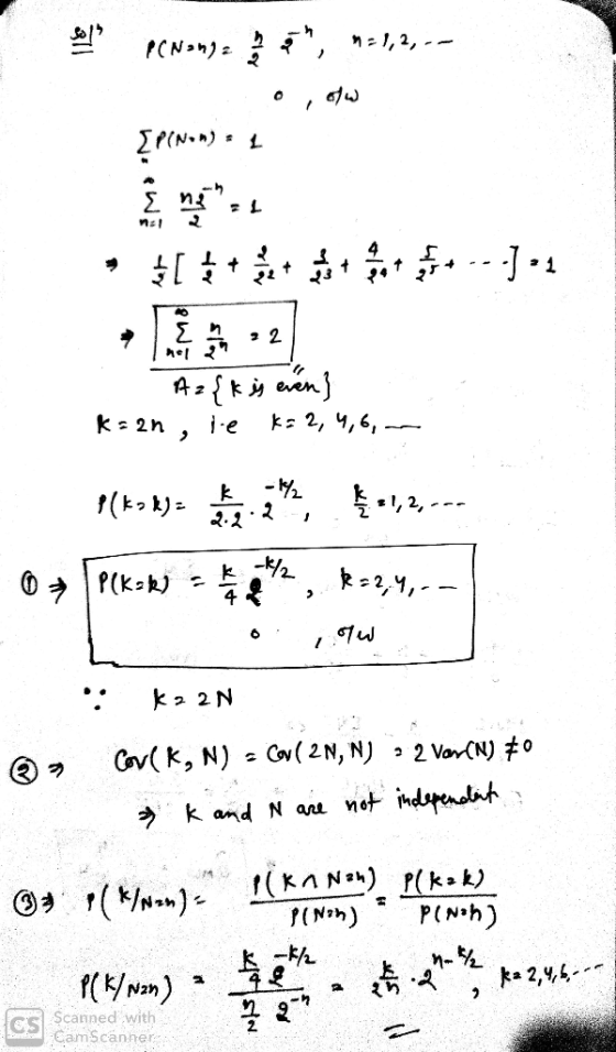 Sell Pcnonga tops, =1,2,-- Orow [Pinon) - 1 • $[$tent en to-.Jul Az{k is even} K-2n, ie K= 2,4,6,- Plkshya , & ,1,2,--. 0 T