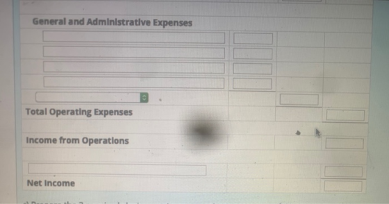 General and Administrative Expenses Total Operating Expenses Income from Operations Net Income