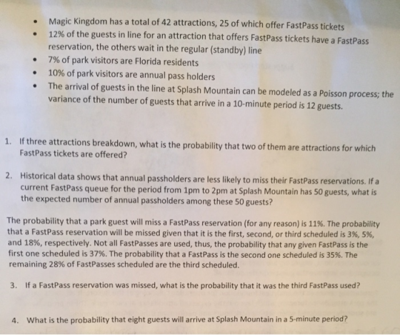 Magic Kingdom has a total of 42 attractions, 25 of which offer FastPass tickets 12% of the guests in line for an attraction t