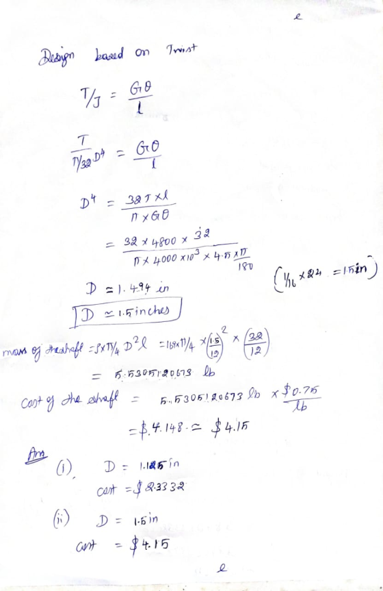 ho X22 = 15in e Dession Trist based on GO T/ Į T = GO 7/2004 ī 38T Xl In GO = 32 x 4800 0 x 4000 x103 x 4.55112 180 D = 1.4.9