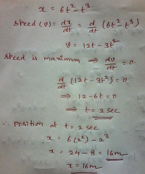 2 ,3 sheed is mane mum → du -o. dF Position at t=오 see . 2