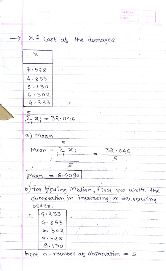 → X-Cost, at lhe damages 4.528 .8 53 6 -3 02 4、2 33 5 32 04G pling Median, Fitst we usite the decreasing Ob es va:hon ordeざ , n .,ncreasing 吖 <.233 4, 85ろ 9.30