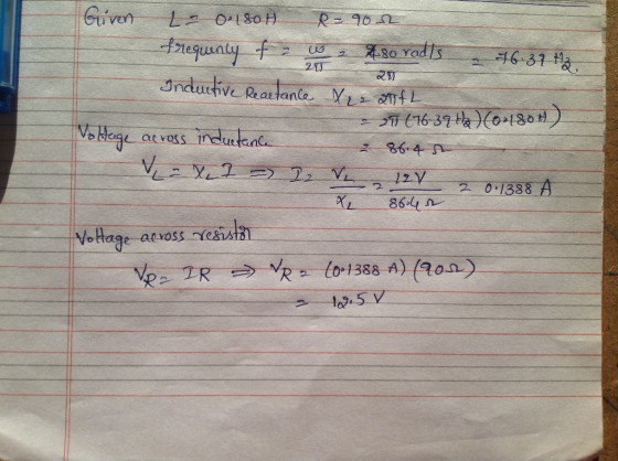 20 20 Given Lo 0.180H R-900 frequency of a wa 4.80 rads 76.39 43 Inductive Reactance X22 auf L 20176-39 Hp) (01807) Ivo Hege