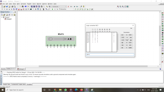 G Design 1 - Multisim - [Design 1 *] Eile Edit View Place MCU Simulate Transfer Tools Reports Options Window Help GS --- In-U