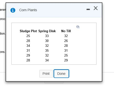 eren A Corn Plants orod Sludge Plot Spring Disk No Till tion. ons. Print Done