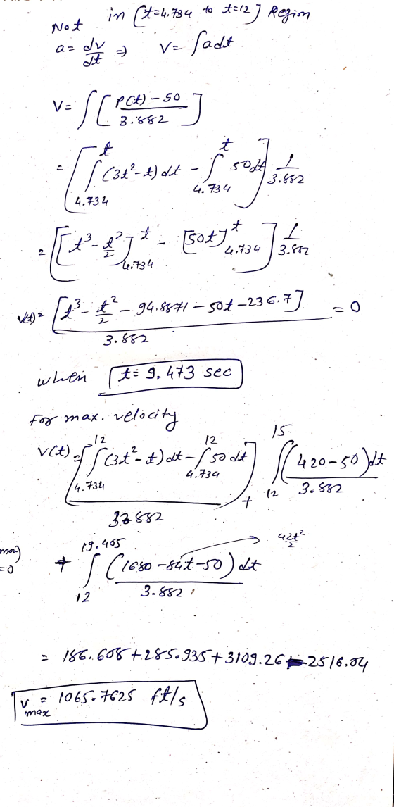 in (t=4734 734 to t=12 t=12] Region Not dv It a= va fact V- PCA) - so 3.582 t .. (3x² d) dt - S 50/4.1 3.852 4.734 4.734 t 2